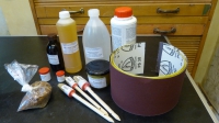 Restaurierungsset Möbel: Abbeizer, Bienenwachs, Leinöl, Beize, Pigment, Schellack für Kittherstellung, Isopropanol (bitte Bild anklicken)